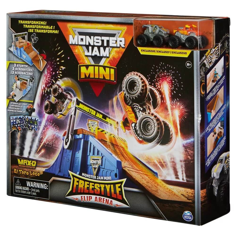 Monster Jam Mini Freestyle Flip Arena Playset