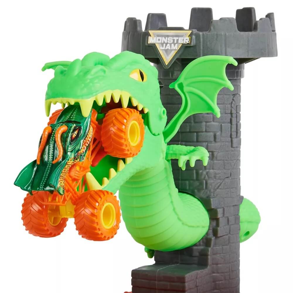 Monster Jam True Metal Dueling Dragon Playset