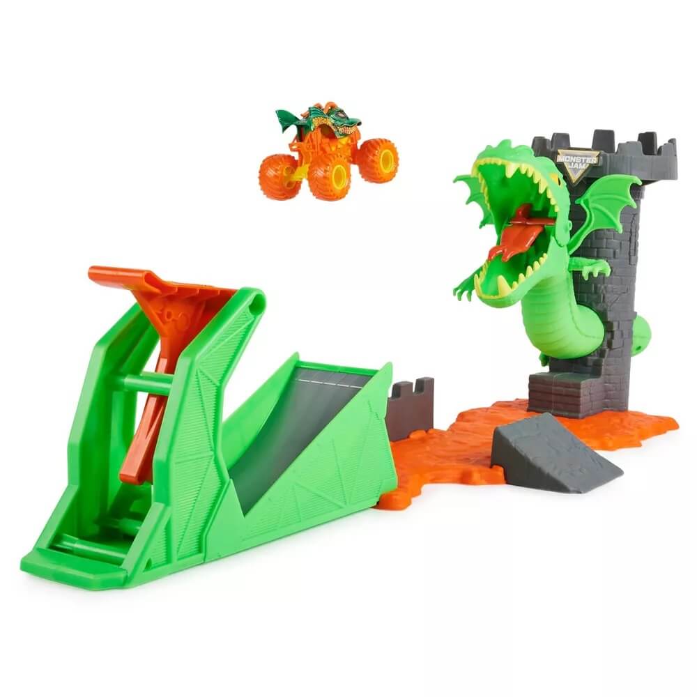 Monster Jam True Metal Dueling Dragon Playset