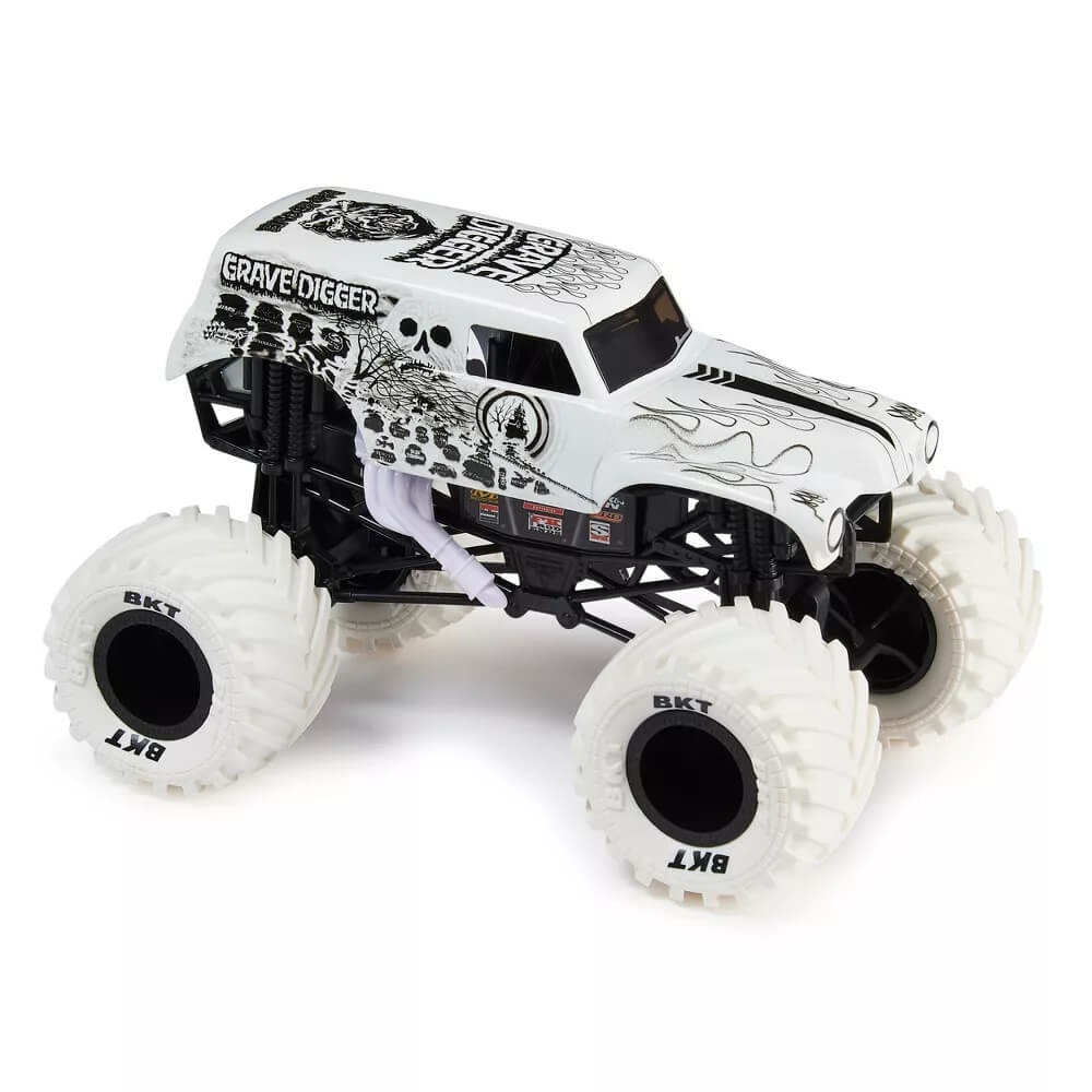 Monster Jam True Metal White Grave Digger 1:24 Scale Monster Truck