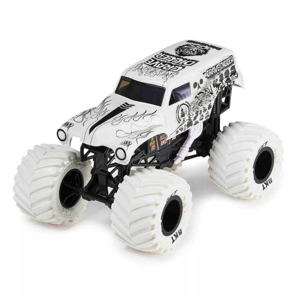 Monster Jam True Metal White Grave Digger 1:24 Scale Monster Truck