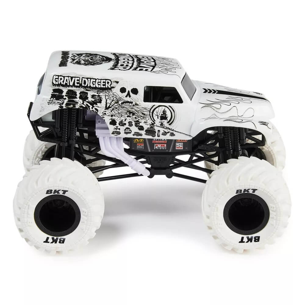 Monster Jam True Metal White Grave Digger 1:24 Scale Monster Truck