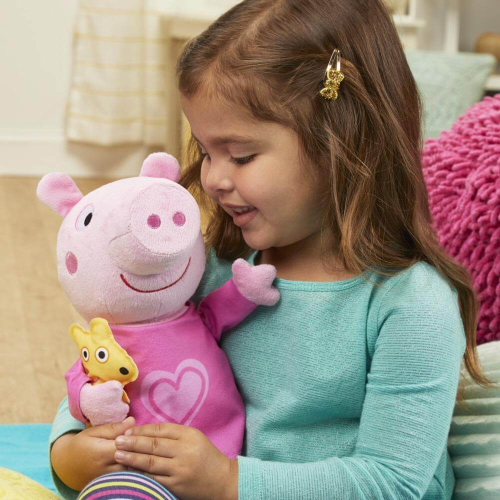 Peppa Pig Peppa’s Bedtime Lullabies Singing Plush Doll with Teddy Bear