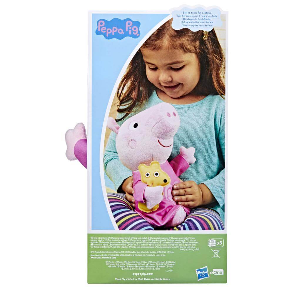 Peppa Pig Peppa’s Bedtime Lullabies Singing Plush Doll with Teddy Bear