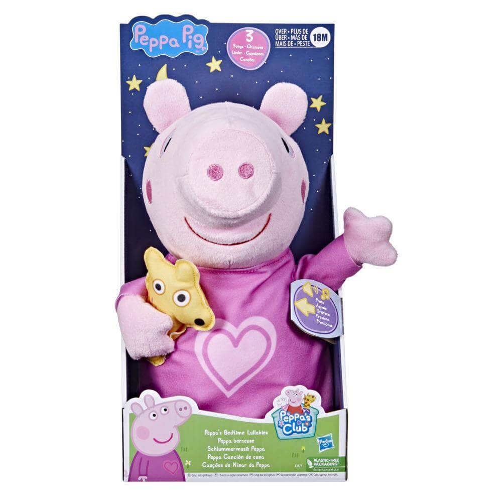 Peppa Pig Peppa’s Bedtime Lullabies Singing Plush Doll with Teddy Bear