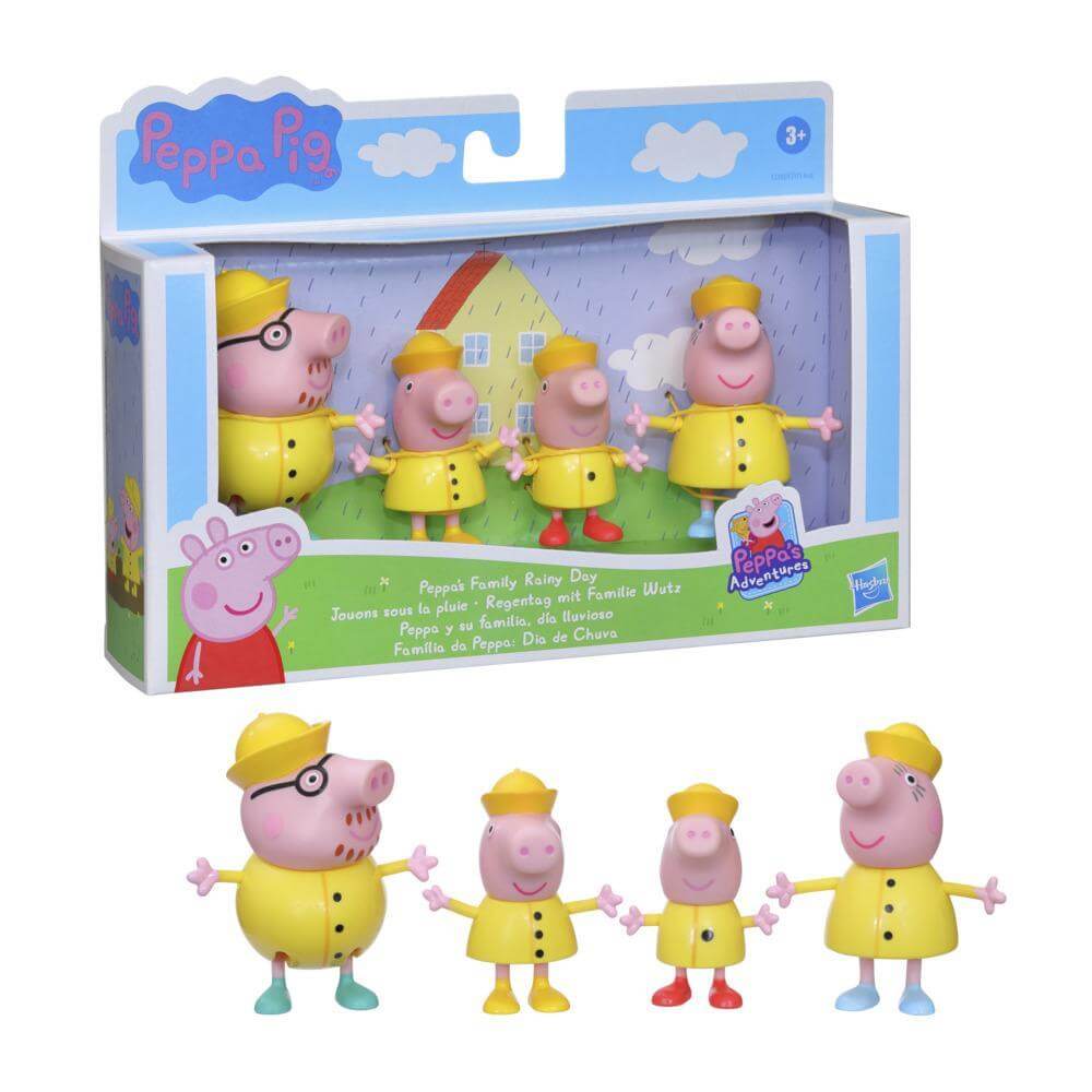 Peppa Pig Peppa's Family Rainy Day Figures 4 Pack