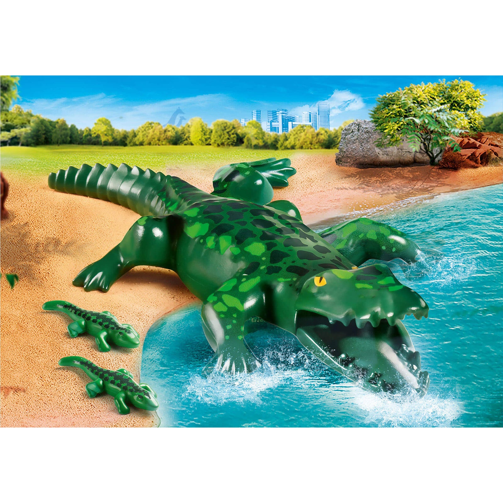 PLAYMOBIL Adventure Zoo Alligator with Babies (70358)