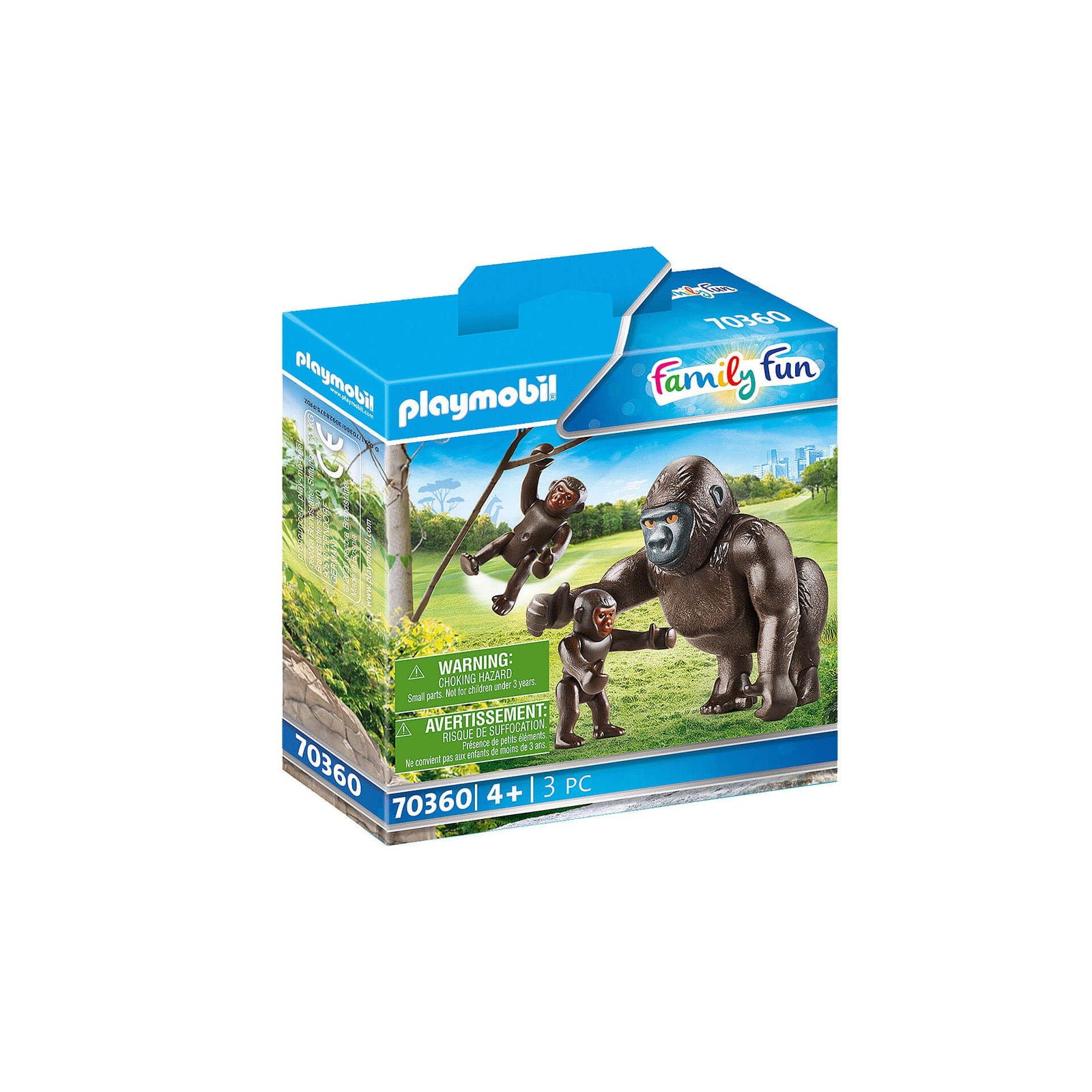 PLAYMOBIL Adventure Zoo Gorilla with Babies (70360)