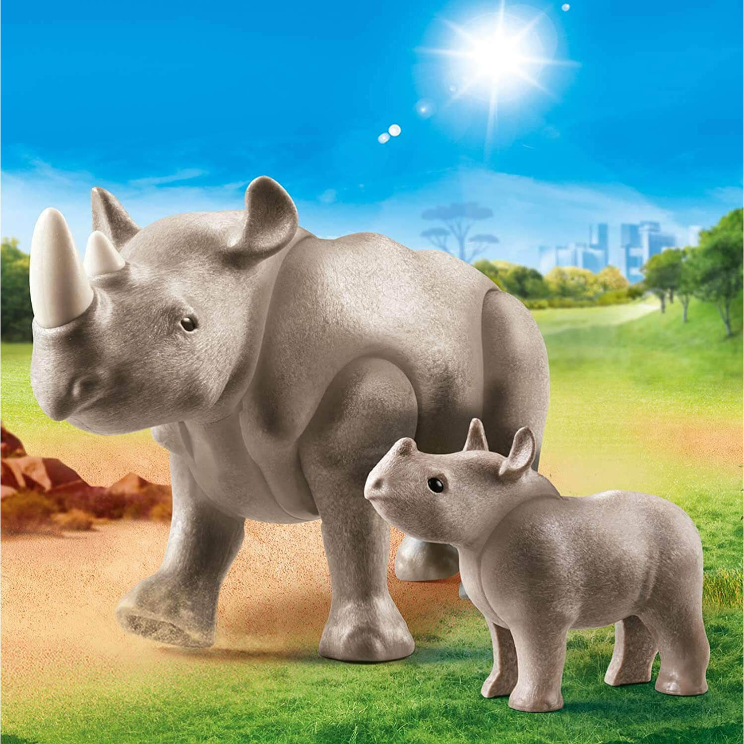 PLAYMOBIL Adventure Zoo Rhino with Calf (70357)