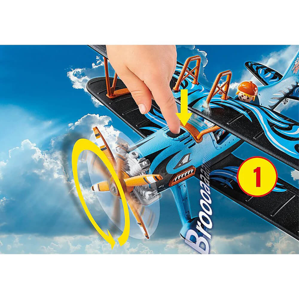 PLAYMOBIL Air Stunt Show Phoenix Biplane Playset (70831)