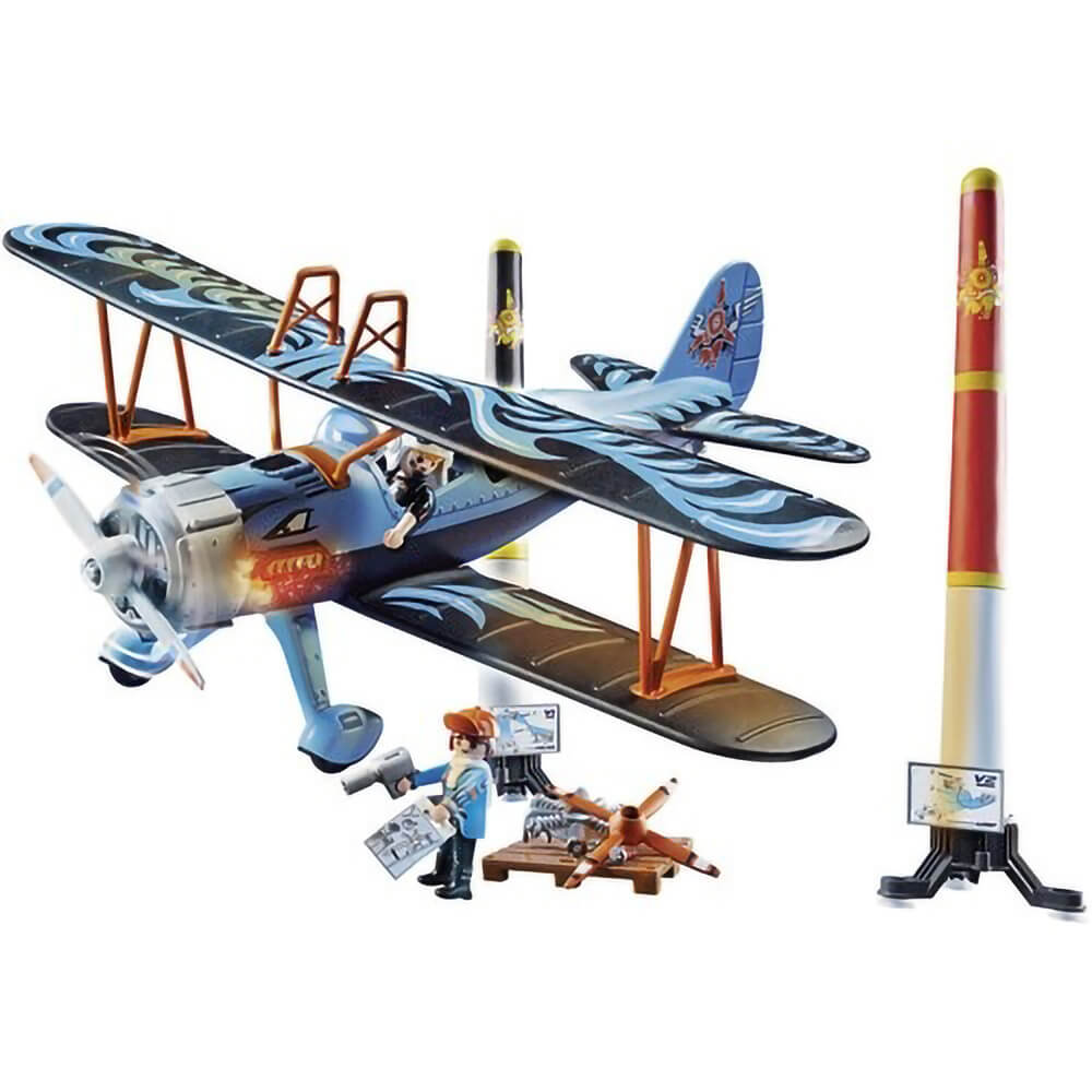 PLAYMOBIL Air Stunt Show Phoenix Biplane Playset (70831)