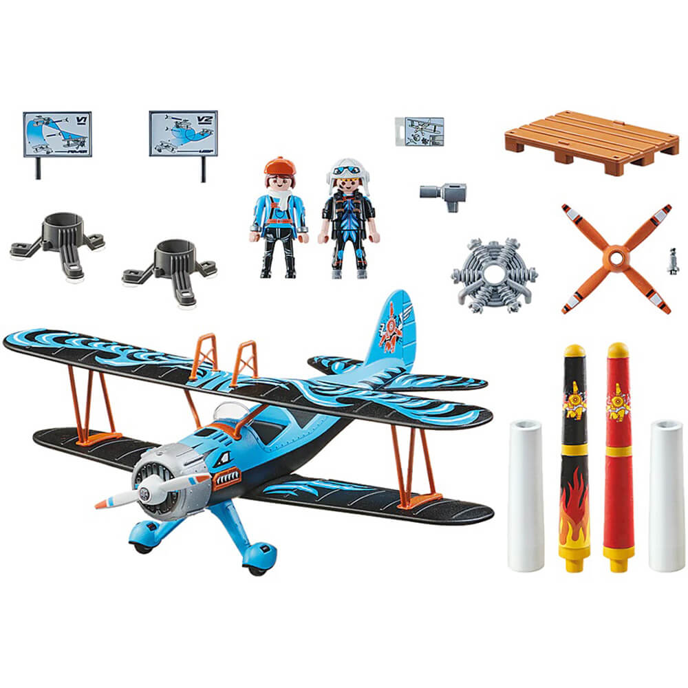 PLAYMOBIL Air Stunt Show Phoenix Biplane Playset (70831)