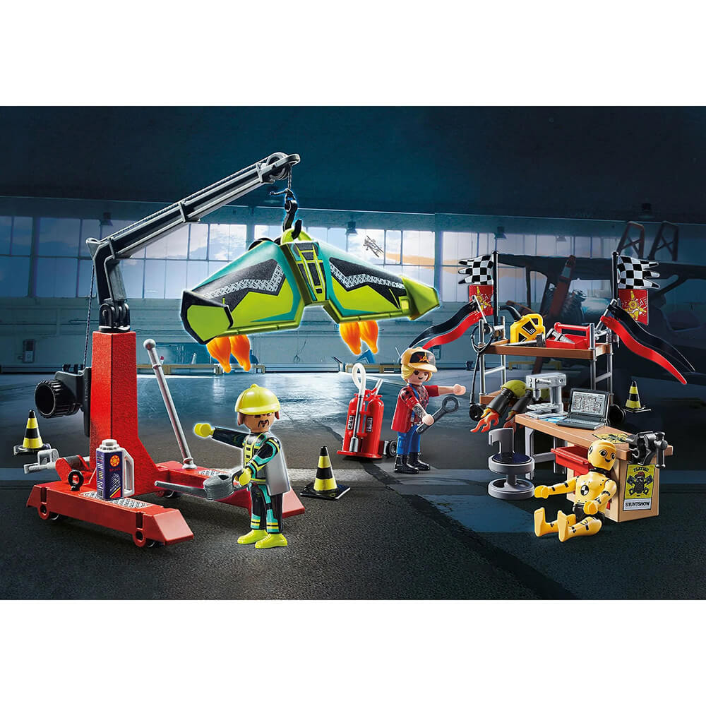 PLAYMOBIL Air Stunt Show Service Station Playset (70834)