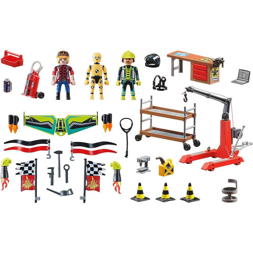 PLAYMOBIL Air Stunt Show Service Station Playset (70834)