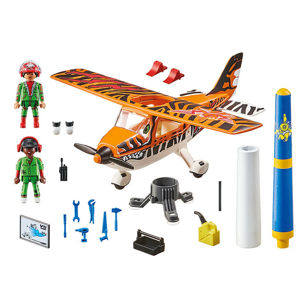 Playmobil Air Stunt Show Tiger Propeller Plane Playset (70902)