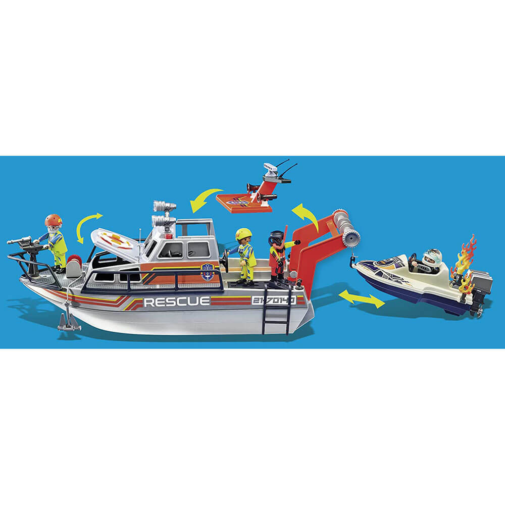 Playmobil City Action Fire Rescue with Personal Watercraft Set (70140)