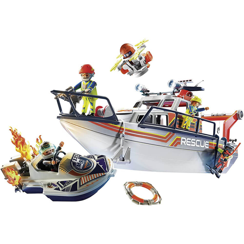 Playmobil City Action Fire Rescue with Personal Watercraft Set (70140)