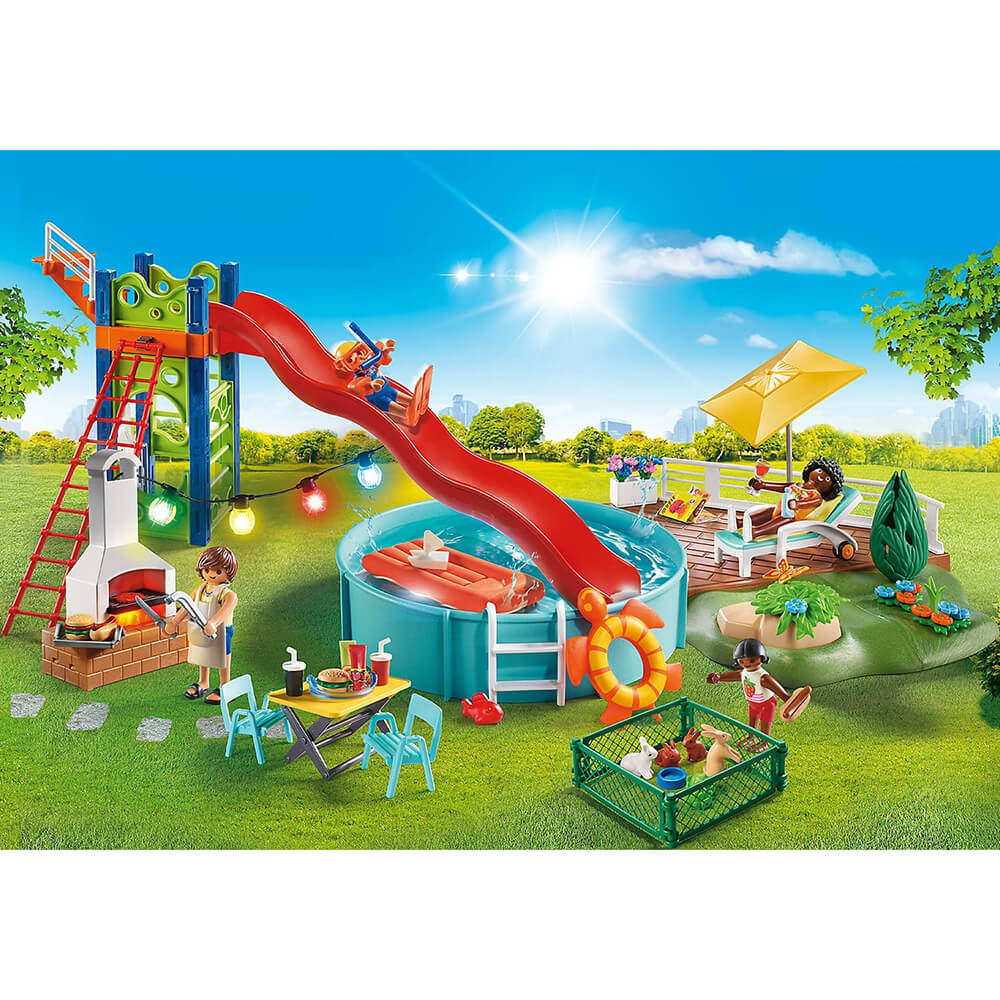 Playmobil City Life Pool Party Play Set (70987)