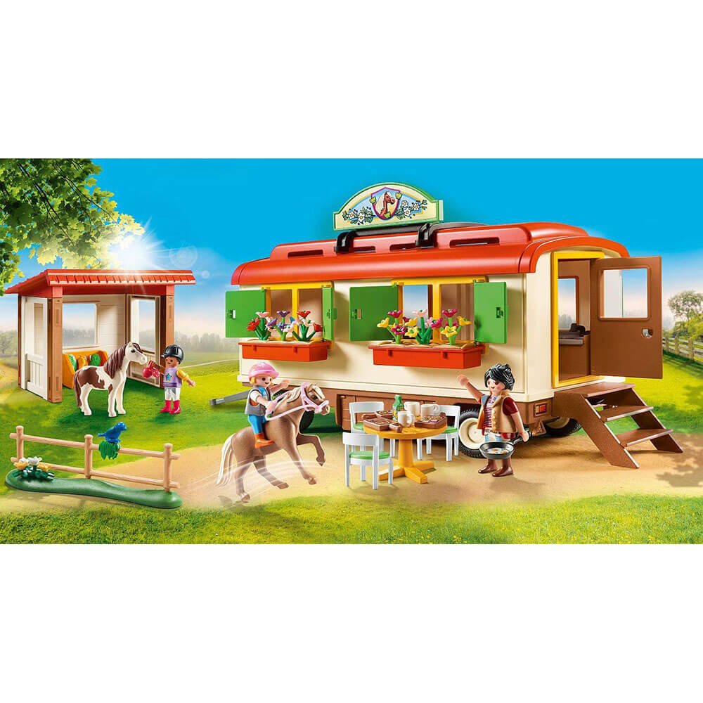 Playmobil Country Pony Shelter with Mobile Home Set (70510)