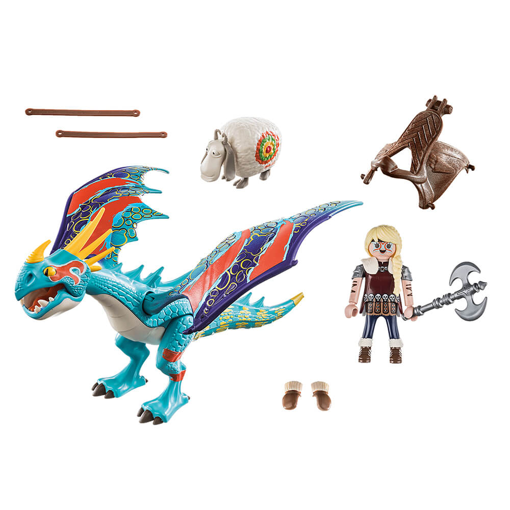 PLAYMOBIL DreamWorks Dragons Race to the Edge Dragon Racing: Astrid and Stormfly  (70728)