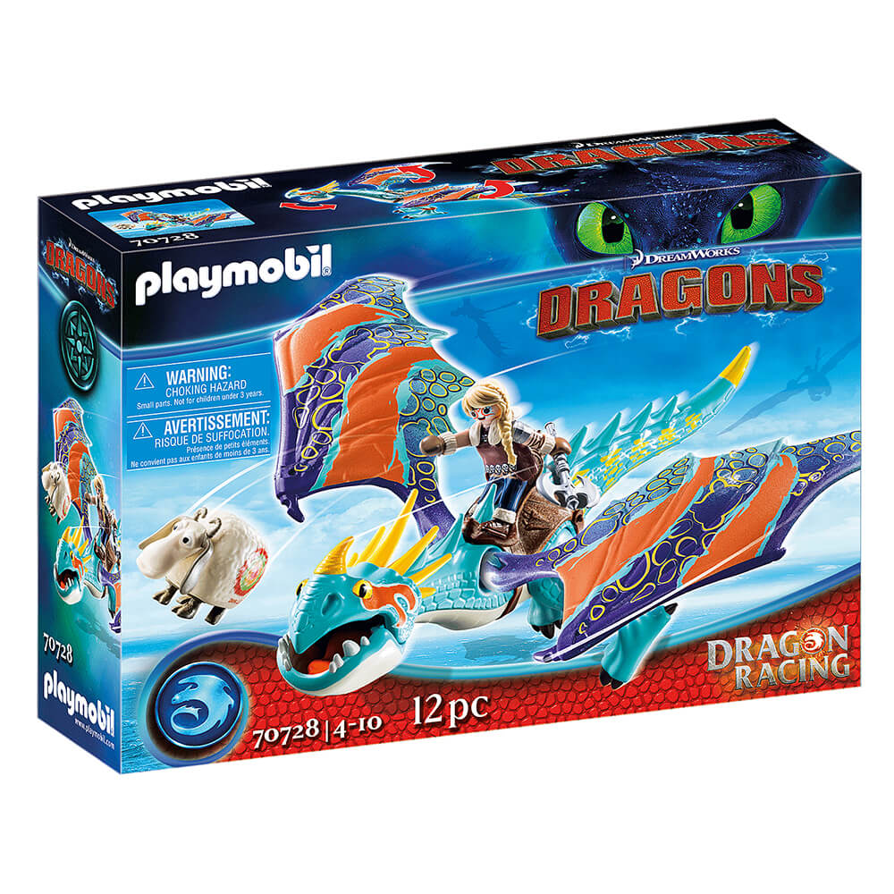 PLAYMOBIL DreamWorks Dragons Race to the Edge Dragon Racing: Astrid and Stormfly  (70728)