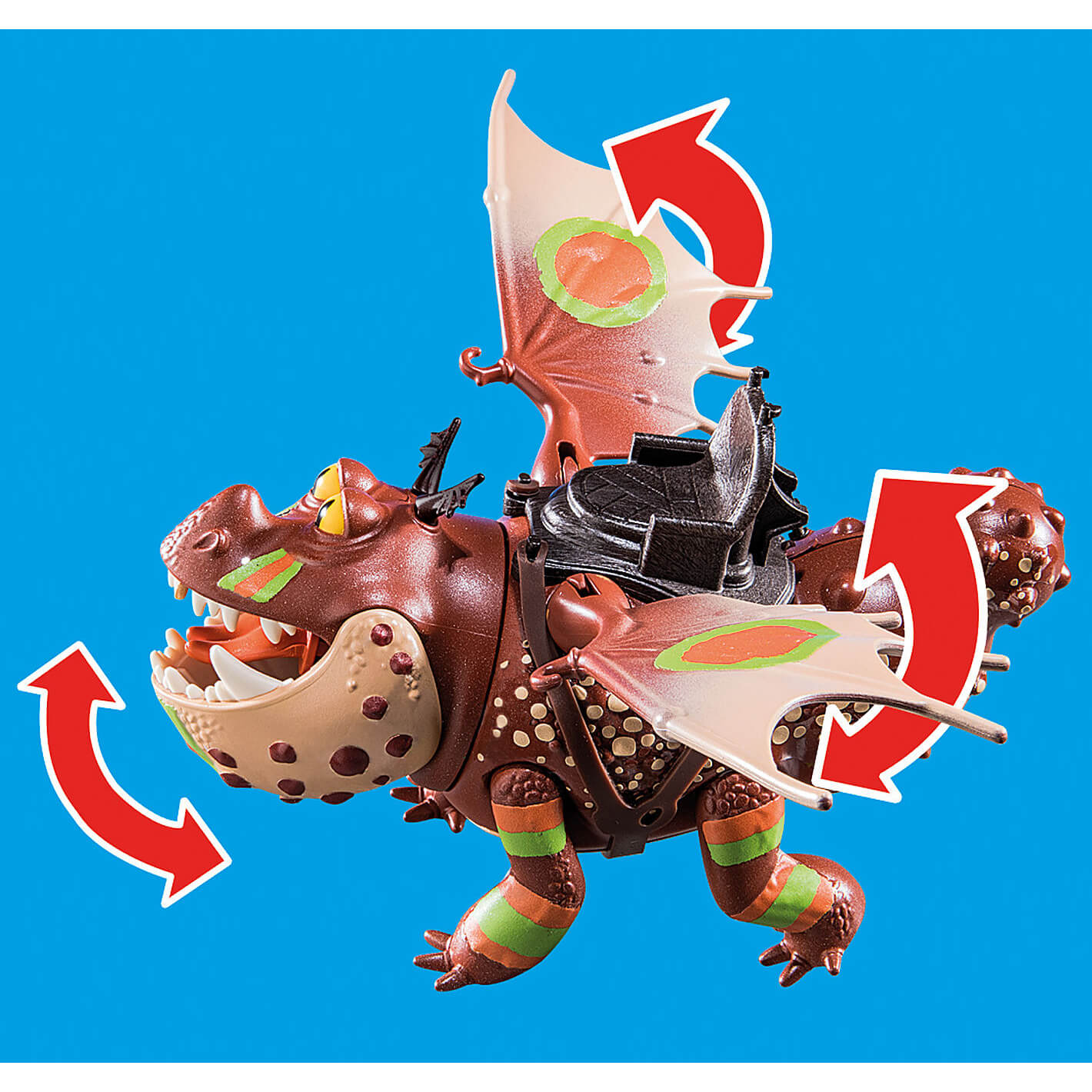 PLAYMOBIL DreamWorks Dragons Race to the Edge Dragon Racing: Fishlegs and Meatlug  (70729)