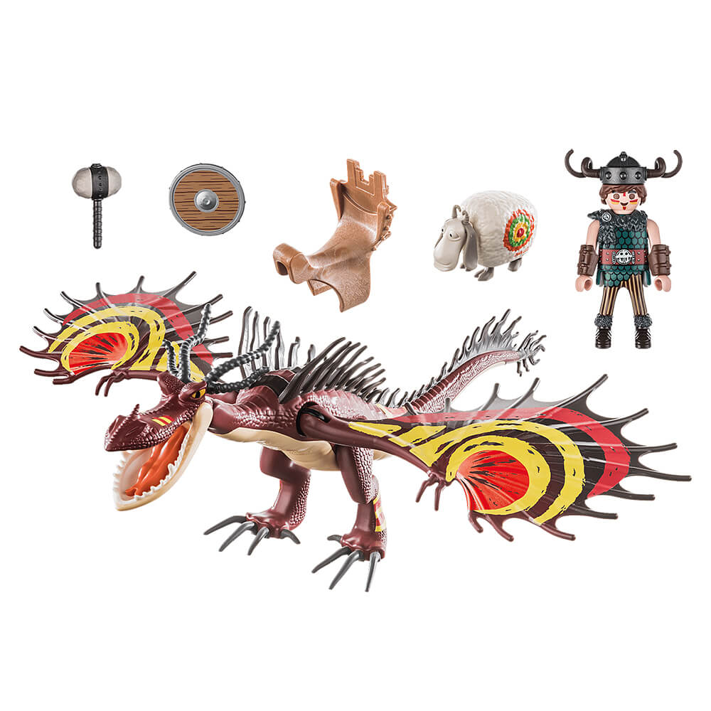 PLAYMOBIL DreamWorks Dragons Race to the Edge Dragon Racing: Snotlout and Hookfang   (70731)