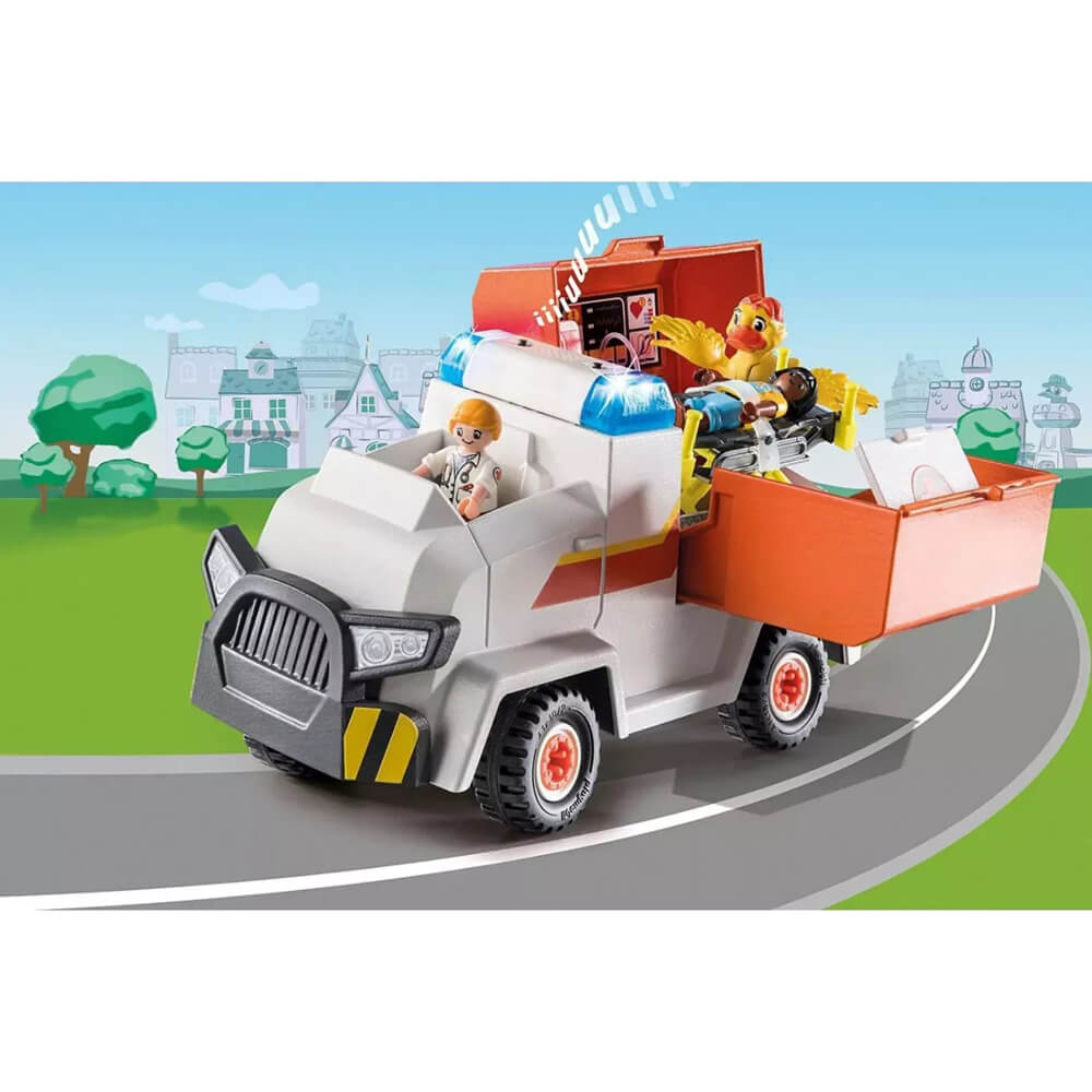 Playmobil DUCK ON CALL Ambulance Emergency Vehicle Playset (70916)