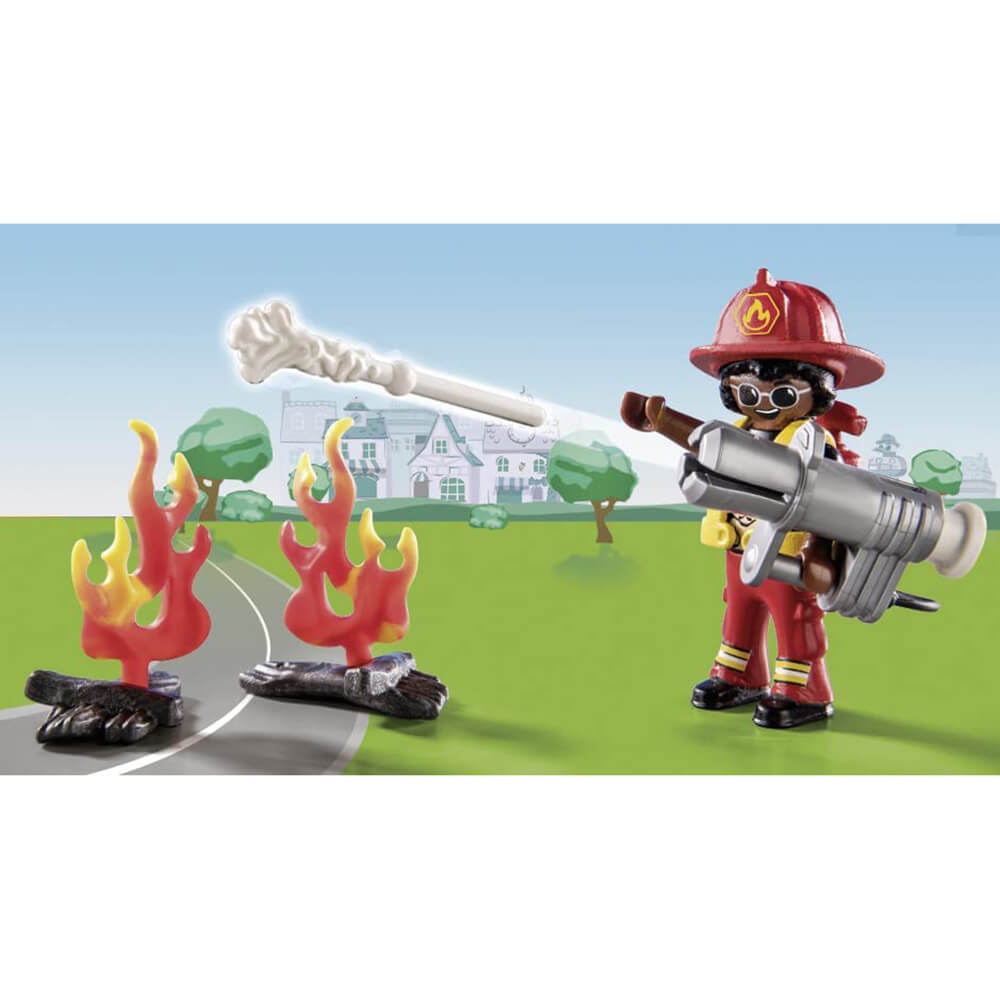 Playmobil DUCK ON CALL Fire Rescue Action Cat Rescue Playset (70917)