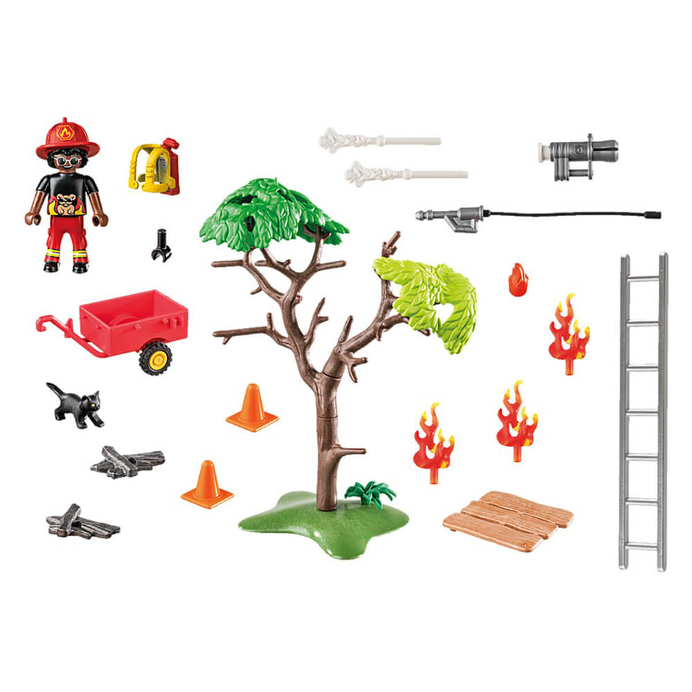 Playmobil DUCK ON CALL Fire Rescue Action Cat Rescue Playset (70917)