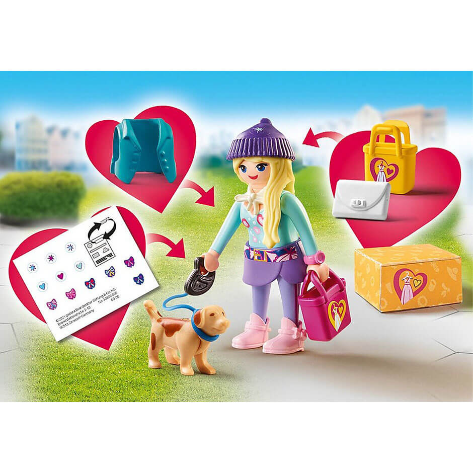 PLAYMOBIL Fashionista with Dog (70595)