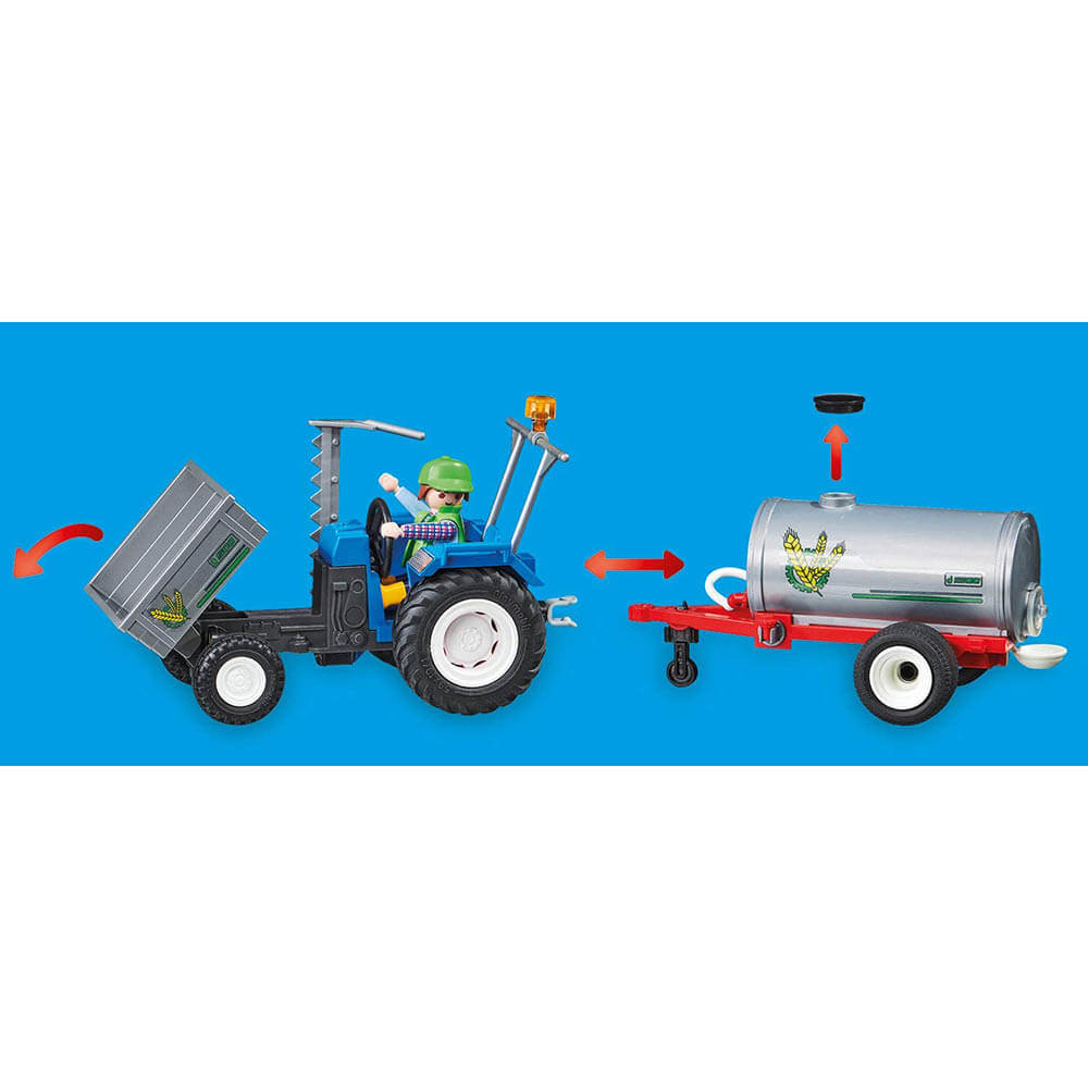 PLAYMOBIL Limited Edition Farm Loading Tractor with Water Tank (70367)