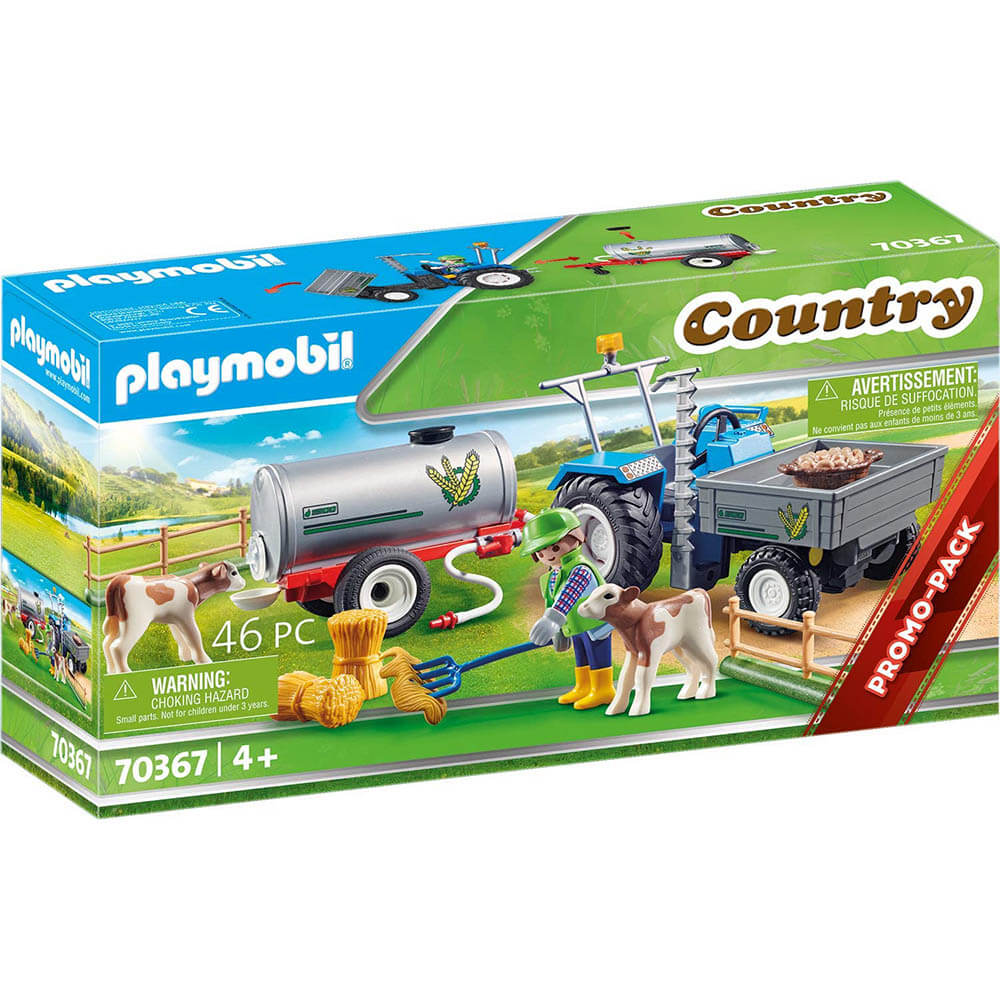 PLAYMOBIL Limited Edition Farm Loading Tractor with Water Tank (70367)