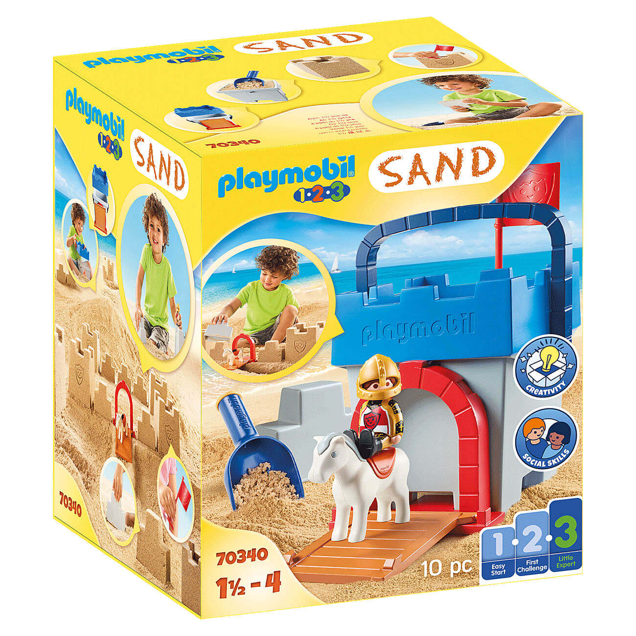 PLAYMOBIL PLAYMOBIL 1.2.3 SAND Knight's Castle Sand Bucket (70340)