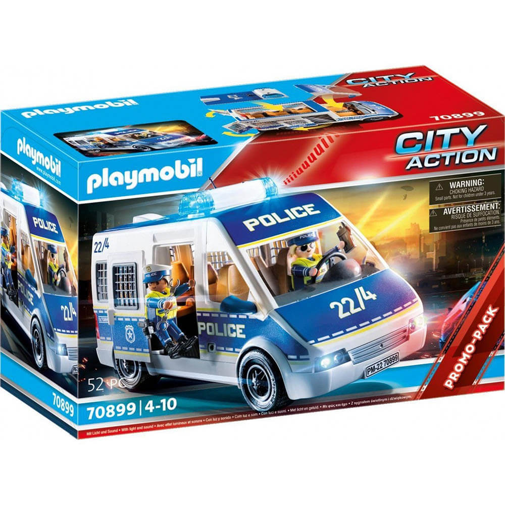 Playmobil Promo Pack Police Van with Lights and Sound Playset (70899)