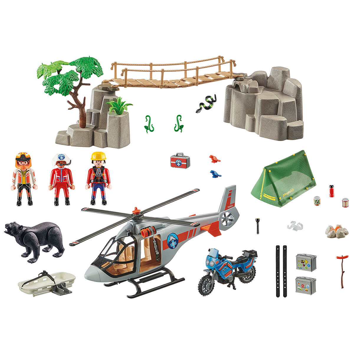 PLAYMOBIL Rescue Action Canyon Copter Rescue (70663)