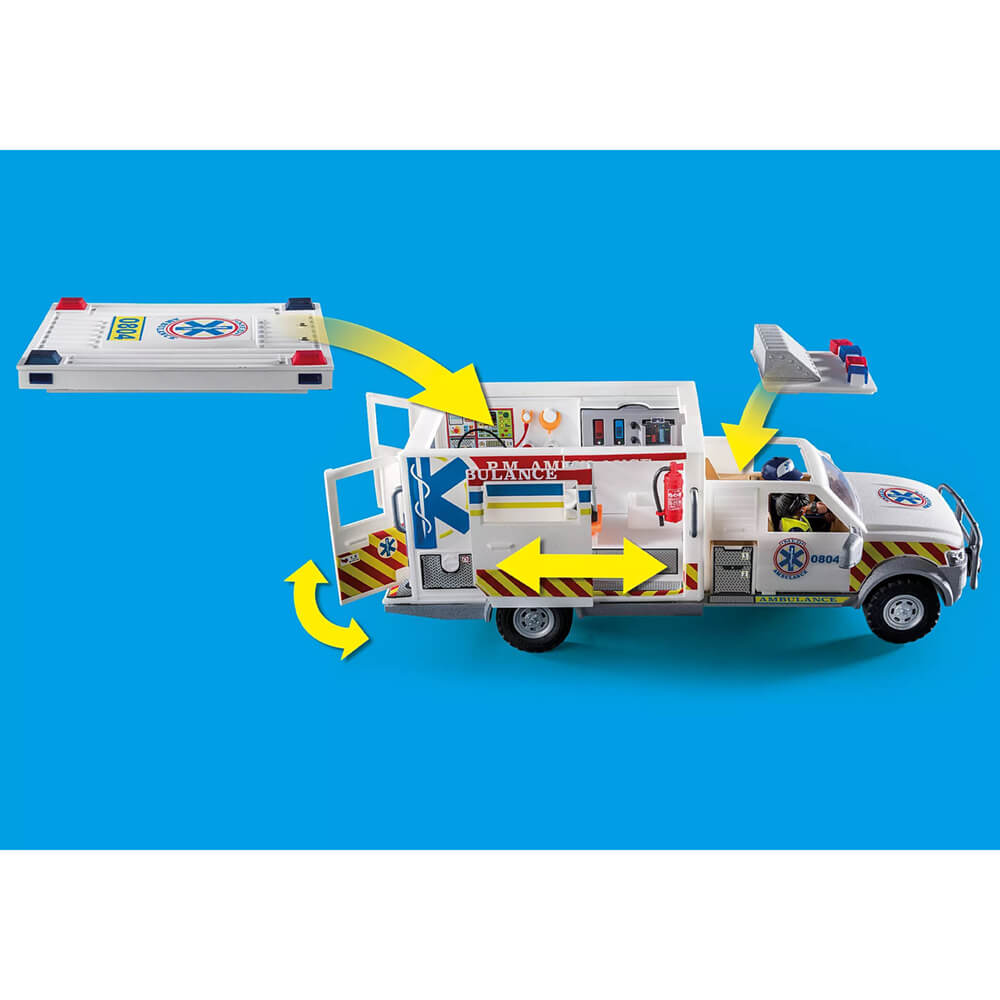 Playmobil Rescue Vehicles Ambulance with Lights and Sound (70936)