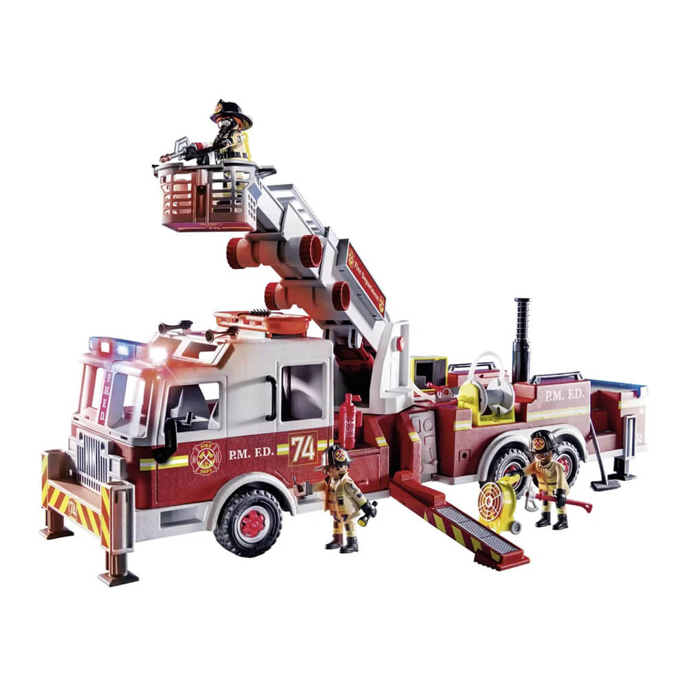 Playmobil Rescue Vehicles Fire Engine with Tower Ladder Playset (70935)