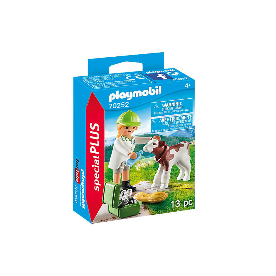 PLAYMOBIL Special Plus Vet with Calf (70252)