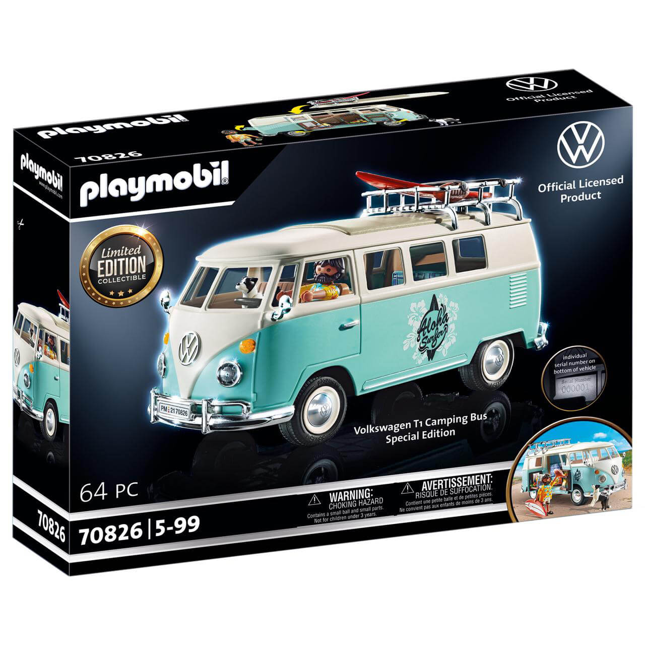 PLAYMOBIL VW Volkswagen T1 Camping Bus Special Edition (70826)