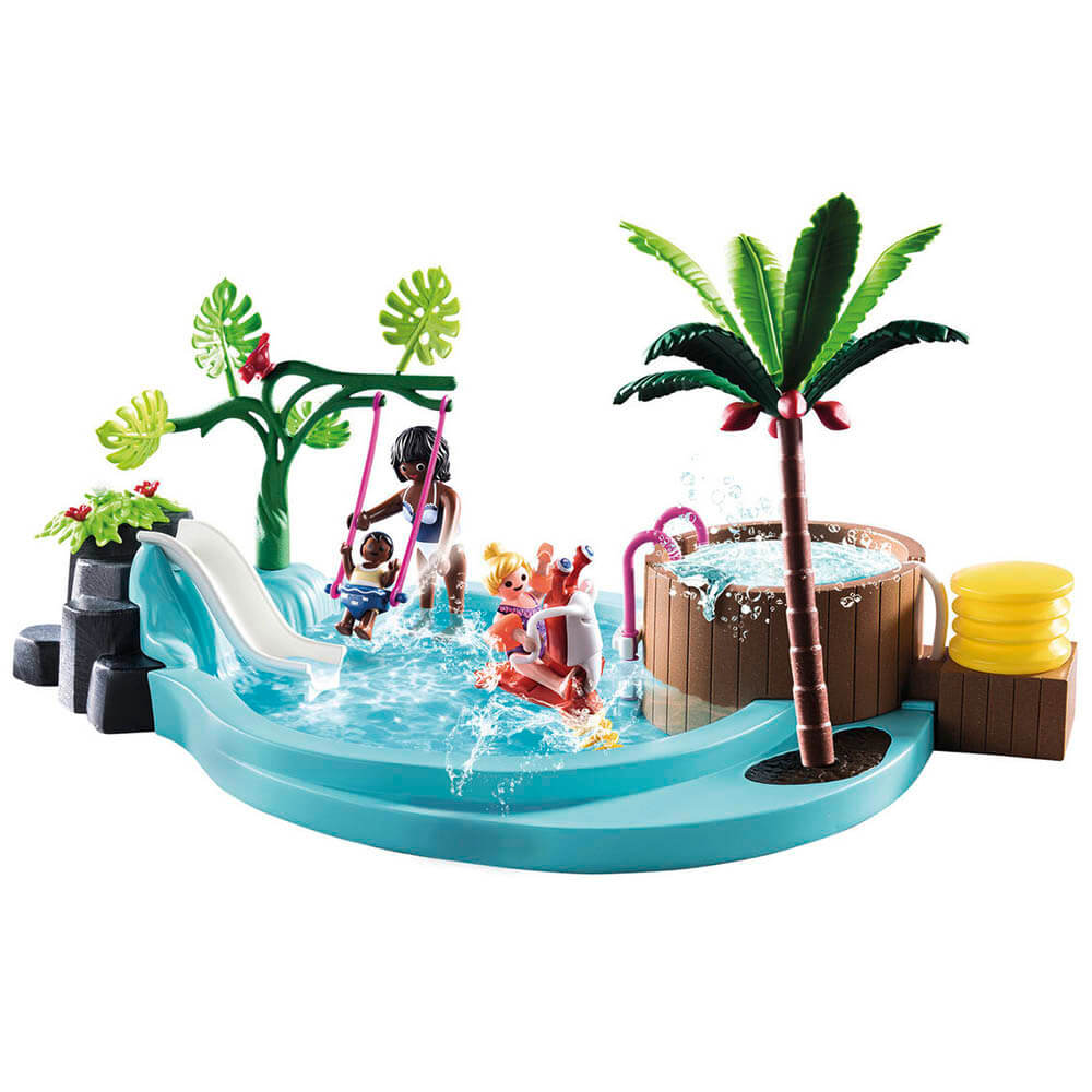 Playmobil Water Park Children's Pool with Slide Playset (70611)