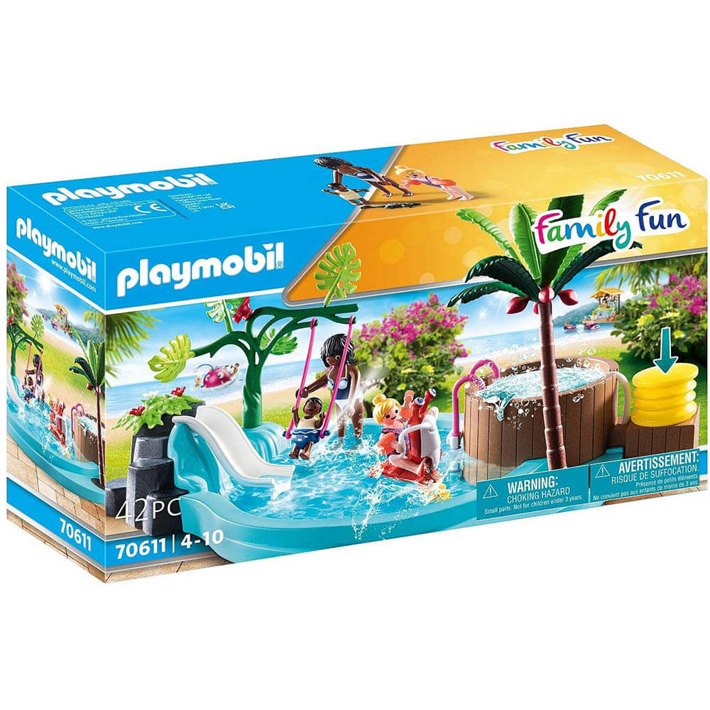 Playmobil Water Park Children's Pool with Slide Playset (70611)