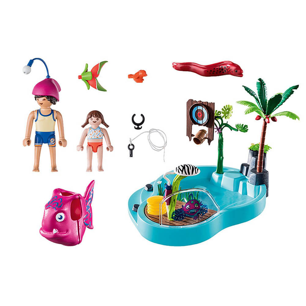 Playmobil Water Park Small Pool with Water Sprayer Playset (70610)