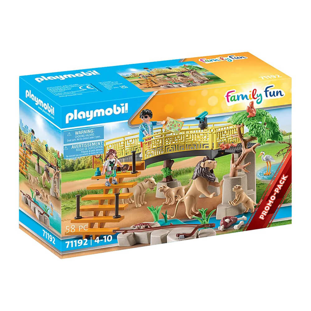 PLAYMOBIL Zoo Promo Packs Outdoor Lion Enclosure Playset (71192)