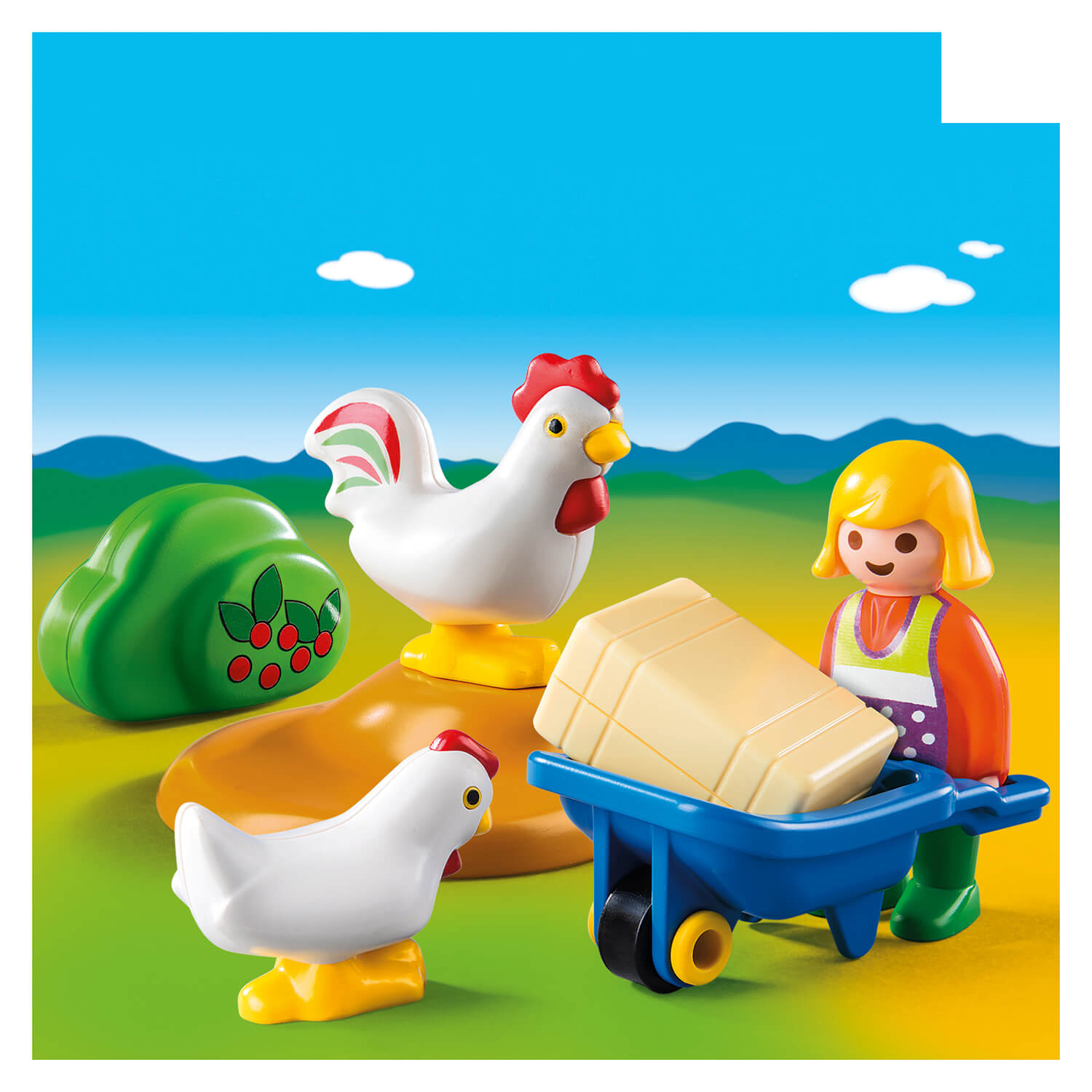 PLAYMOBIL 1.2.3 - Farmer's Wife with Hens