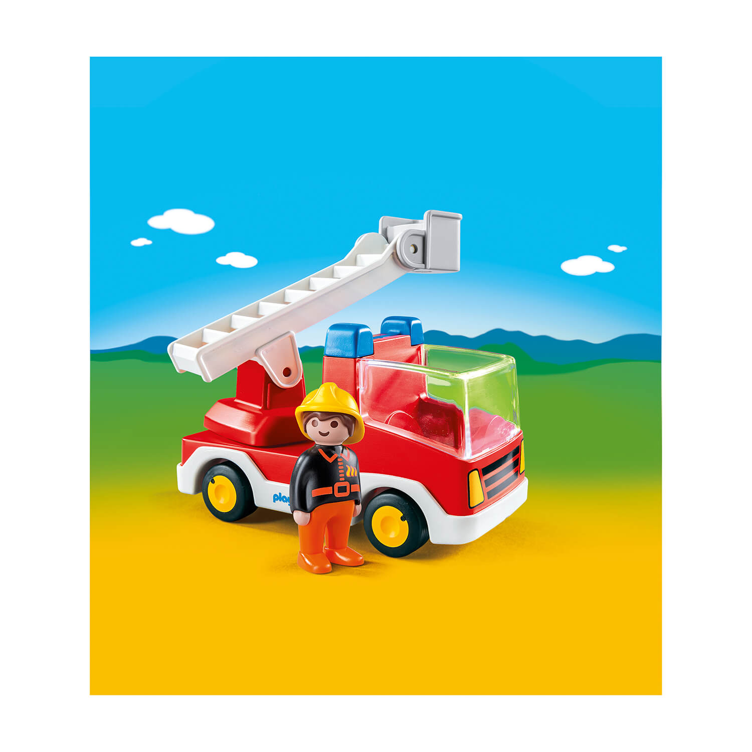 PLAYMOBIL 1.2.3 Ladder Unit Fire Truck (6967)