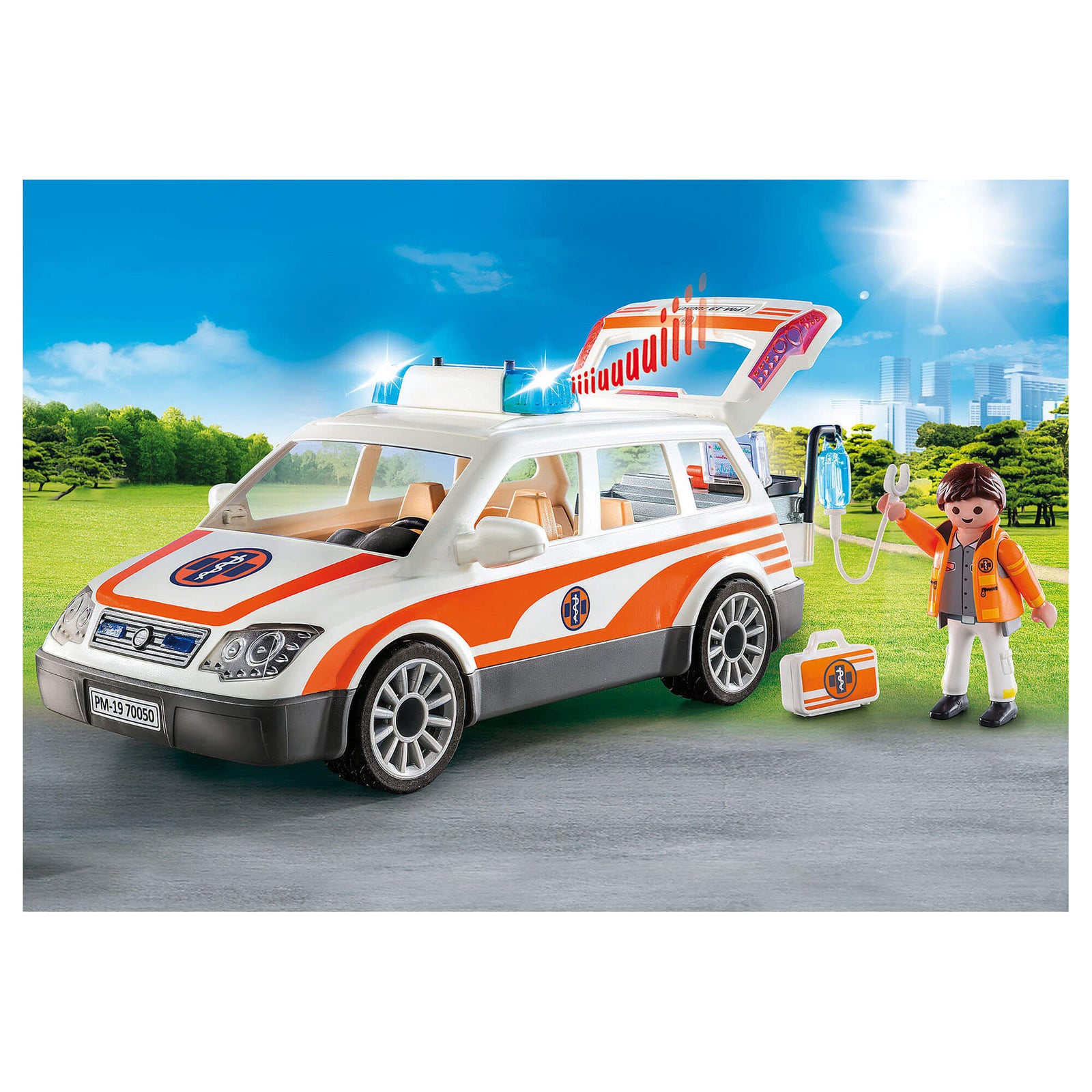 PLAYMOBIL Rescue 911 Emergency Car with Siren (70050)