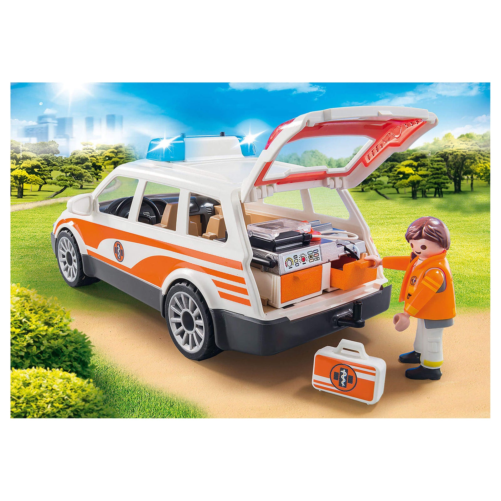 PLAYMOBIL Rescue 911 Emergency Car with Siren (70050)