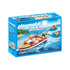 PLAYMOBIL Camping Speedboat with Tube Riders (70091)