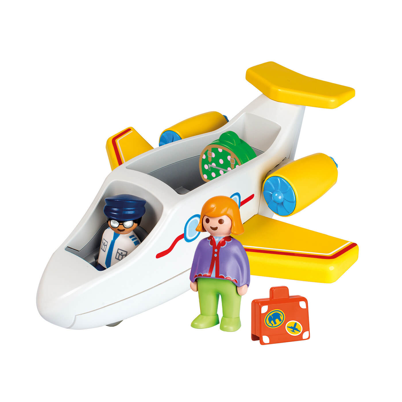 PLAYMOBIL 1.2.3 Airplane with Passenger (70185)